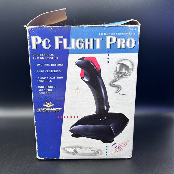Vintage Performance PC Flight Pro Joystick Model SV 215 UNTESTED VTG 1997 - Picture 1 of 10